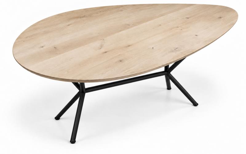 Eiken druppeltafel 150 x 120 cm met verjongde rand